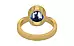 Gold Thailand Blue Sapphire Ring Rare Quality (R9)