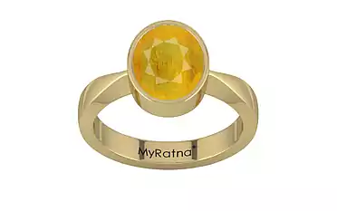 Ashtadhatu Thailand Yellow Sapphire Ring Fine Quality (R9)