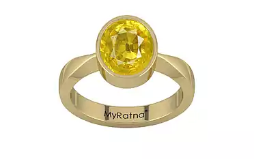 Ashtadhatu Thailand Yellow Sapphire Ring Limited Quality (R9)