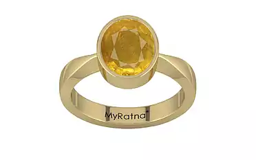 Ashtadhatu Thailand Yellow Sapphire Ring Prime Quality (R9)