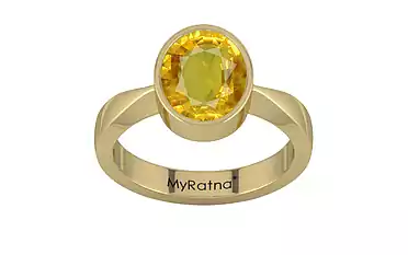 Ashtadhatu Thailand Yellow Sapphire Ring Rare Quality (R9)