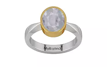 GoldCollet Ceylon White Sapphire Ring Fine Quality (R9)