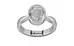 Sterling Silver Ceylon White Sapphire Ring Prime Quality (R9)