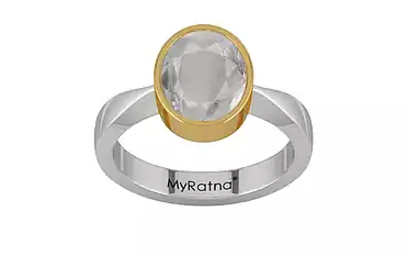 GoldCollet Ceylon White Sapphire Ring Prime Quality (R9)