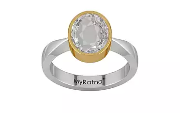 GoldCollet Ceylon White Sapphire Ring Rare Quality (R9)