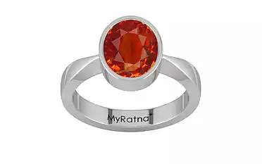Sterling Silver Hessonite Garnet Ring Limited Quality (R9)