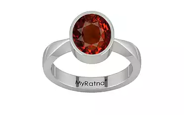 Sterling Silver Hessonite Garnet Ring Rare Quality (R9)